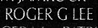 Lee's name engraved in the Wall